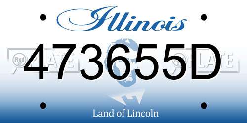 473655D Illinois License Plate