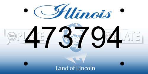 473794 Illinois License Plate