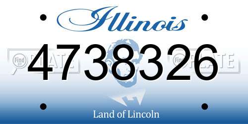 4738326 Illinois License Plate