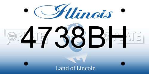 4738BH Illinois License Plate