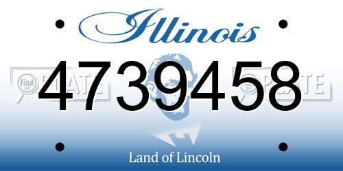 4739458 Illinois License Plate