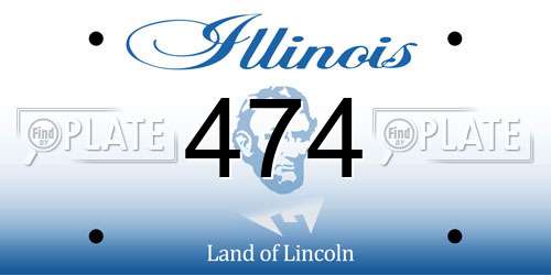 474 Illinois License Plate