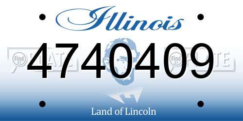 4740409 Illinois License Plate