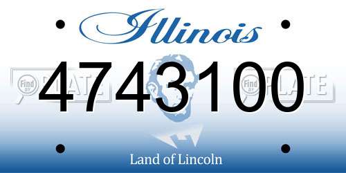 4743100 Illinois License Plate
