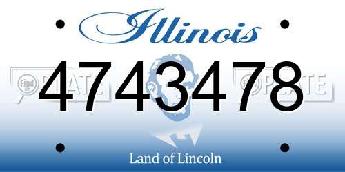 4743478 Illinois License Plate