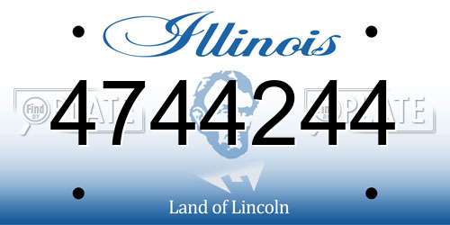 4744244 Illinois License Plate