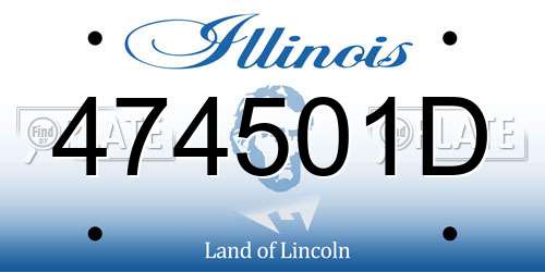 474501D Illinois License Plate