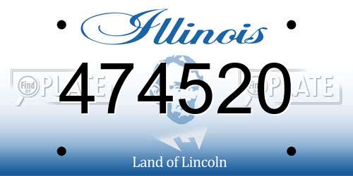 474520 Illinois License Plate