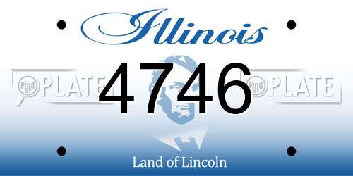 4746 Illinois License Plate