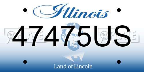 47475US Illinois License Plate