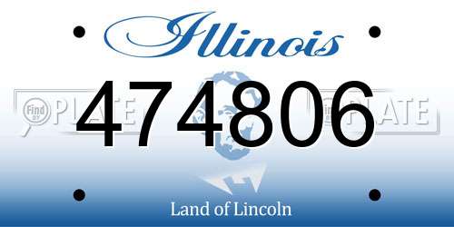 474806 Illinois License Plate