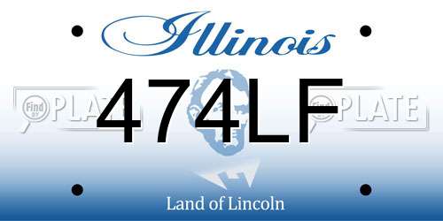 474LF Illinois License Plate