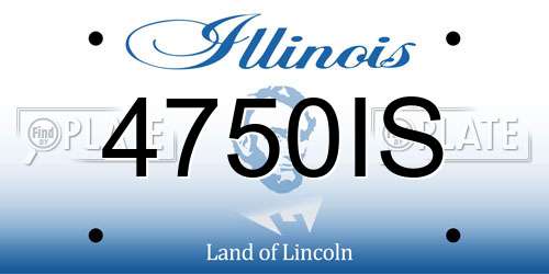 4750IS Illinois License Plate