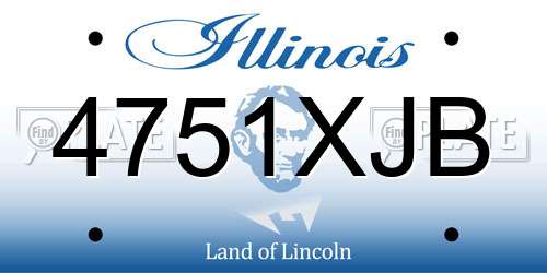 4751XJB Illinois License Plate