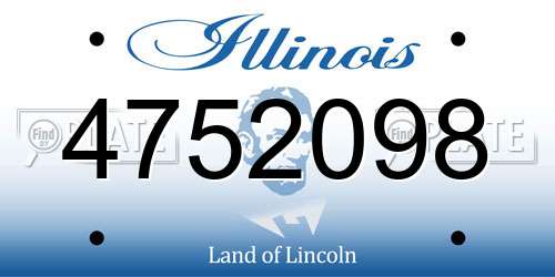 4752098 Illinois License Plate