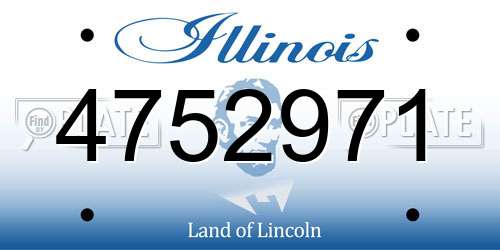 4752971 Illinois License Plate