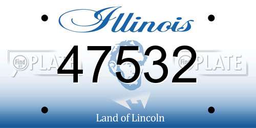 47532 Illinois License Plate