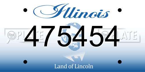 475454 Illinois License Plate