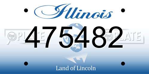 475482 Illinois License Plate