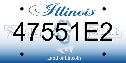 47551E2 Illinois License Plate
