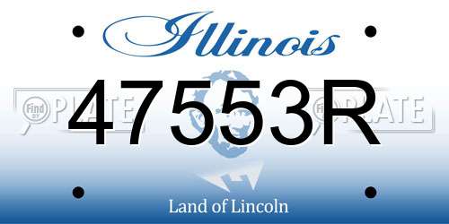 47553R Illinois License Plate