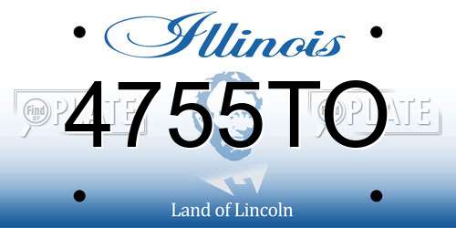 4755TO Illinois License Plate