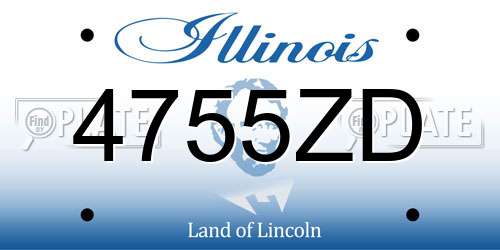4755ZD Illinois License Plate