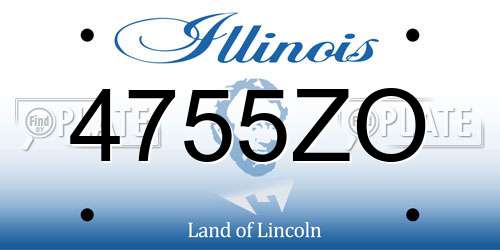 4755ZO Illinois License Plate