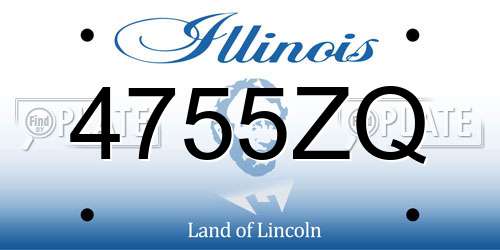4755ZQ Illinois License Plate