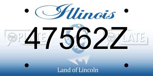 47562Z Illinois License Plate