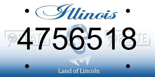 4756518 Illinois License Plate