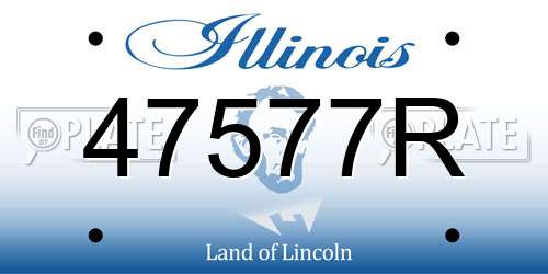 47577R Illinois License Plate