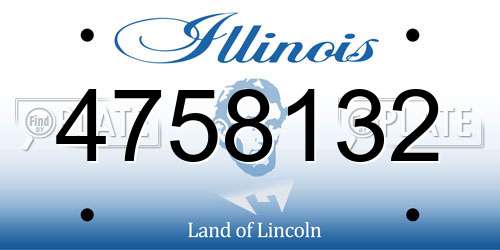 4758132 Illinois License Plate