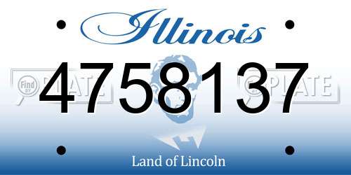 4758137 Illinois License Plate
