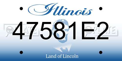 47581E2 Illinois License Plate