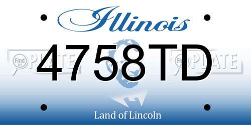 4758TD Illinois License Plate