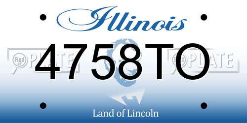 4758TO Illinois License Plate
