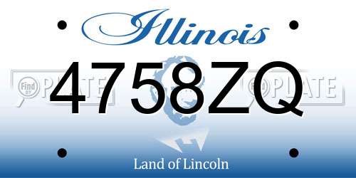 4758ZQ Illinois License Plate