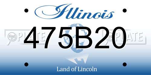 475B20 Illinois License Plate