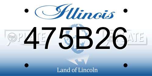 475B26 Illinois License Plate
