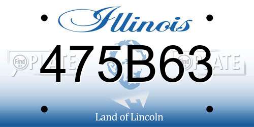 475B63 Illinois License Plate
