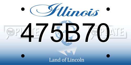 475B70 Illinois License Plate