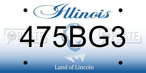 475BG3 Illinois License Plate