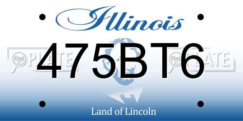 475BT6 Illinois License Plate