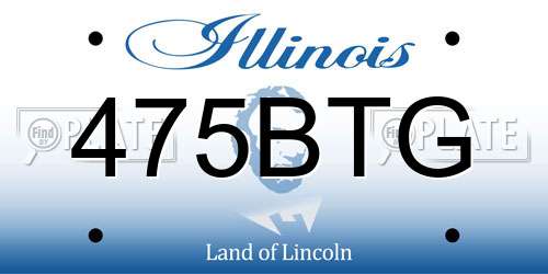 475BTG Illinois License Plate