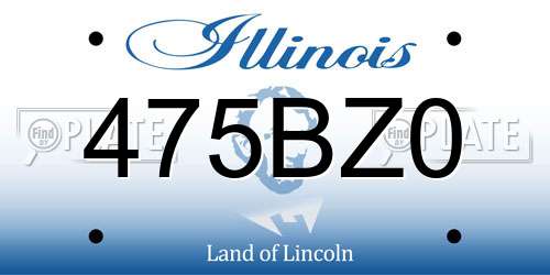 475BZ0 Illinois License Plate