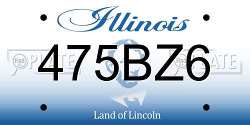 475BZ6 Illinois License Plate