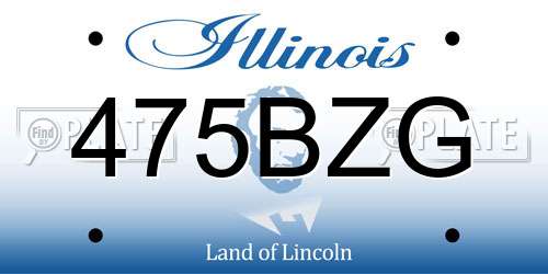 475BZG Illinois License Plate