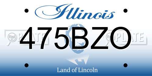475BZO Illinois License Plate