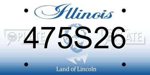 475S26 Illinois License Plate